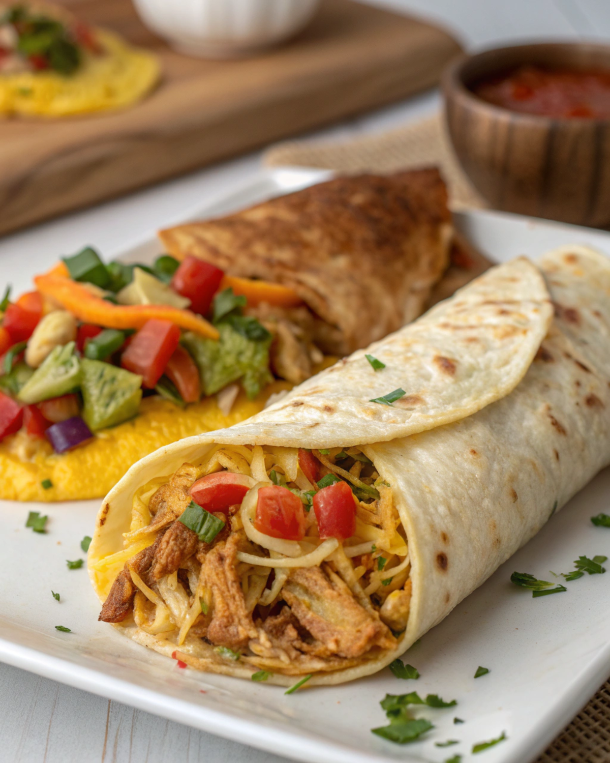 Baked leftover chicken rotisserie casserole topped with cheese and breadcrumbs, steaming and bubbling fresh from the oven.