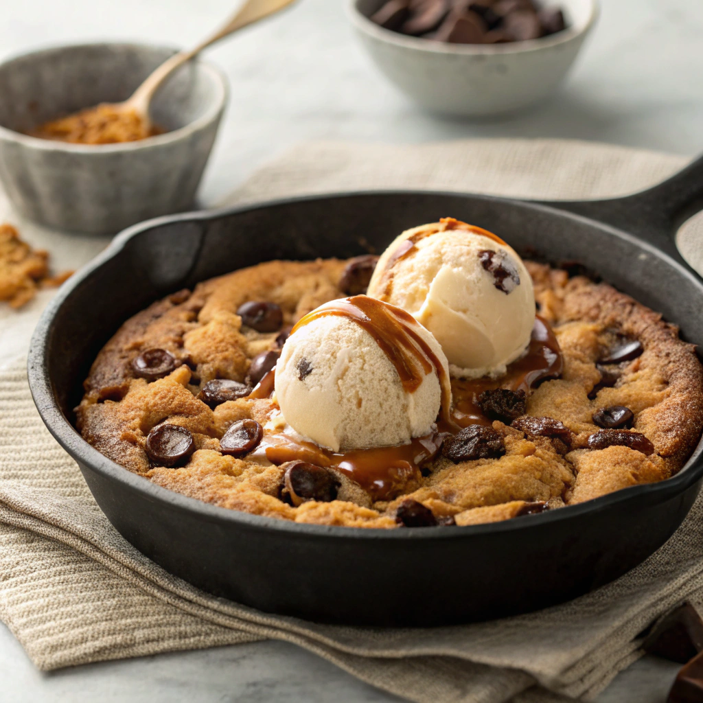 Chocolate Chip Cookie Skillet, a warm and indulgent dessert in your Wednesday Special Recipes.