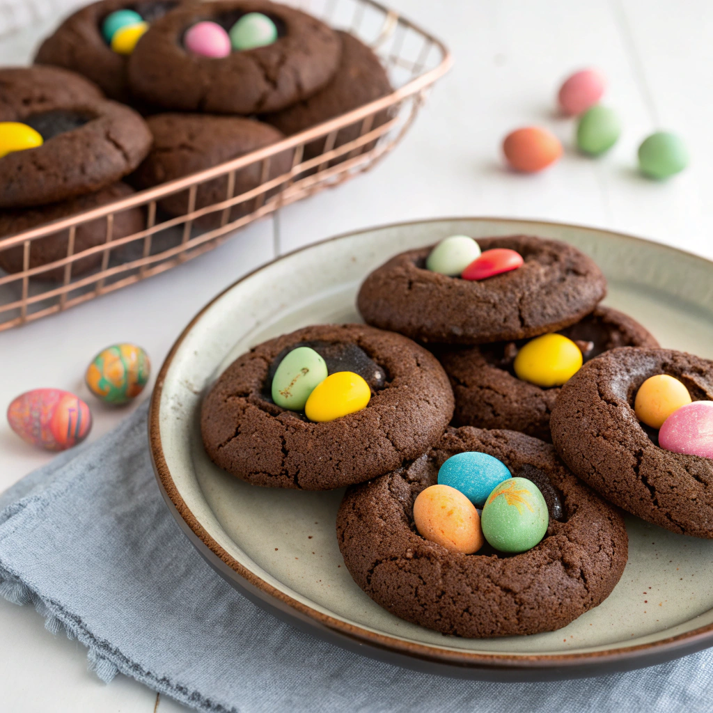 Chocolate Easter Egg Cookies - Festive treats for Easter.easter dessert recipes