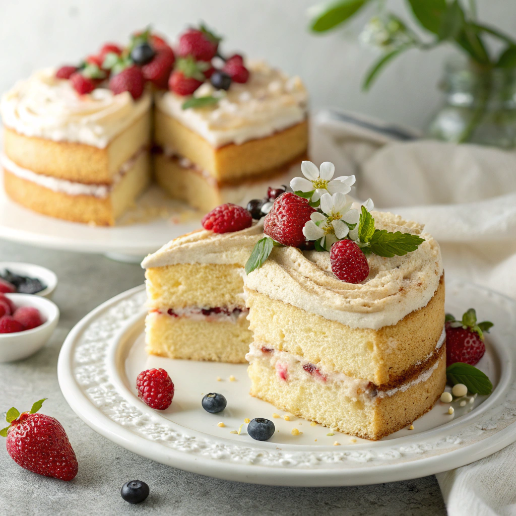 Vanilla Bean Almond Cake - A fragrant and delightful spring cake