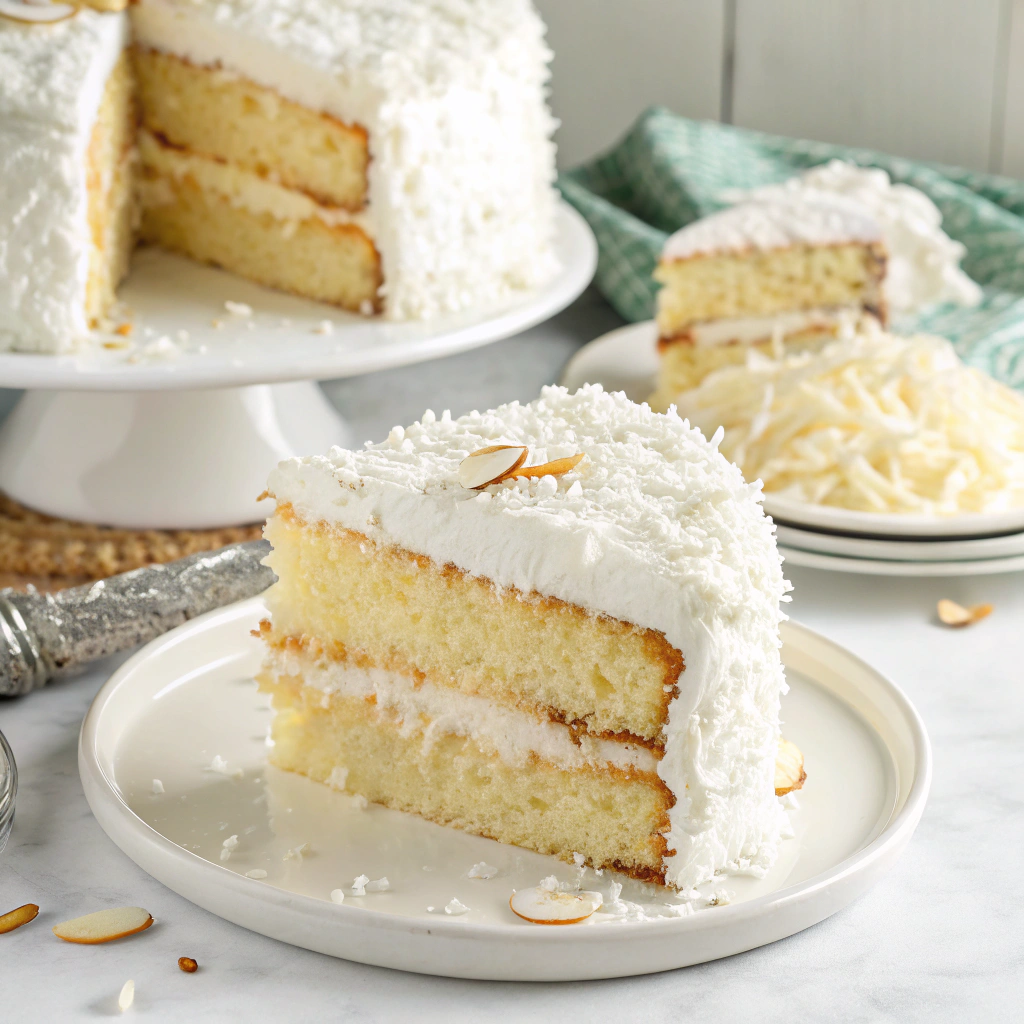 Coconut Cream Cake - A rich and moist spring CAKE