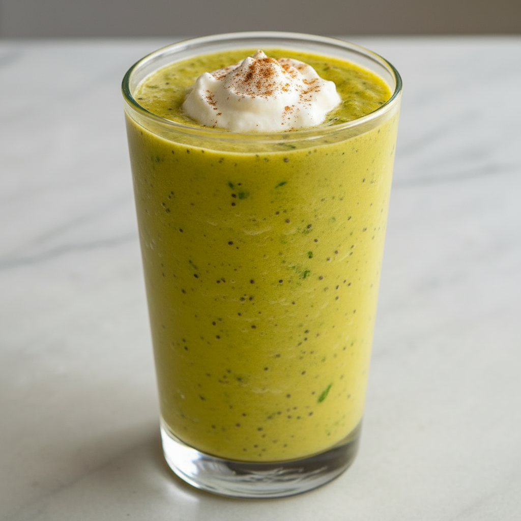 Healthy Mango Green Smoothie packed with nutrients.