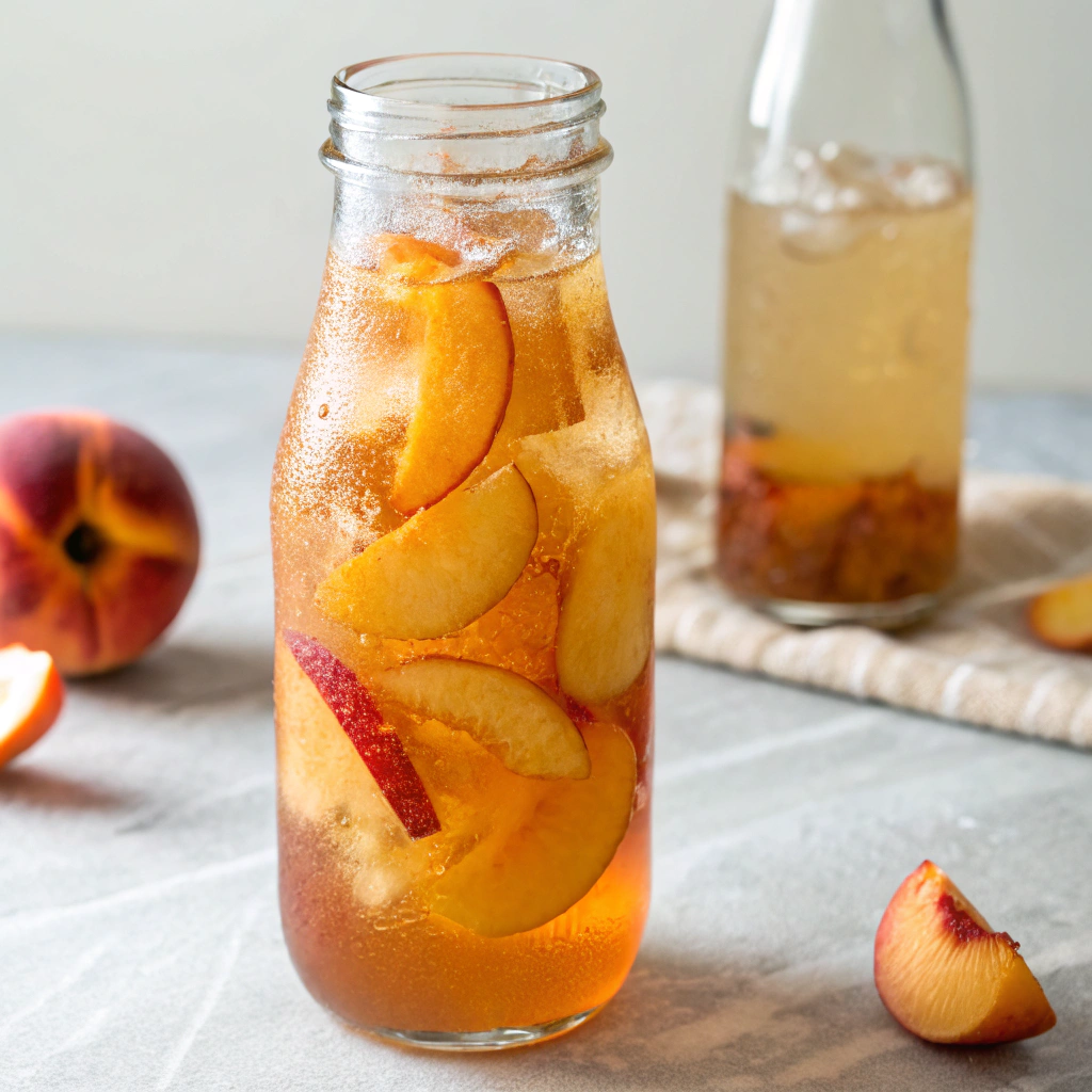 Sparkling Peach Iced Tea - 5 Summer Mocktail Recipes