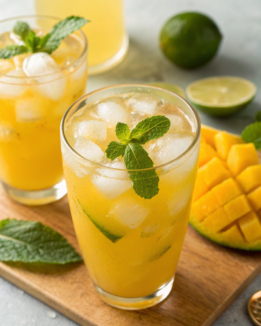 Tropical Mango Spritzer - 5 Summer Mocktail Recipes