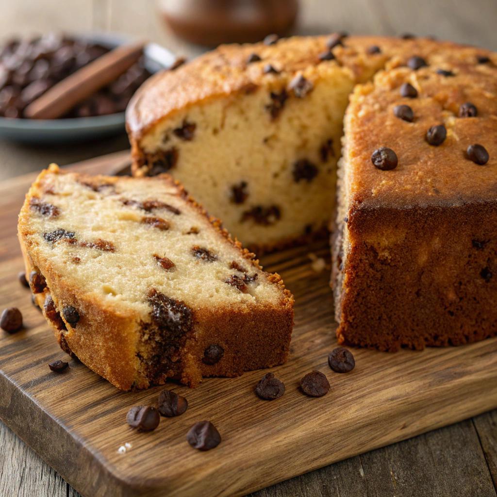 Chocolate Chip Southern Butter Cake loaded with semi-sweet chocolate chips.Southern Butter Cake Variations