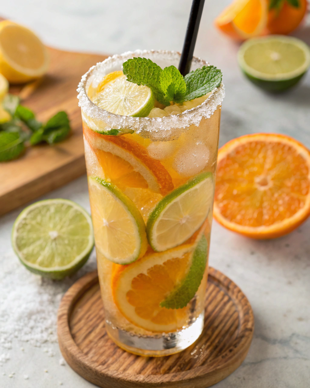 Citrus Cooler, zesty summer mocktail