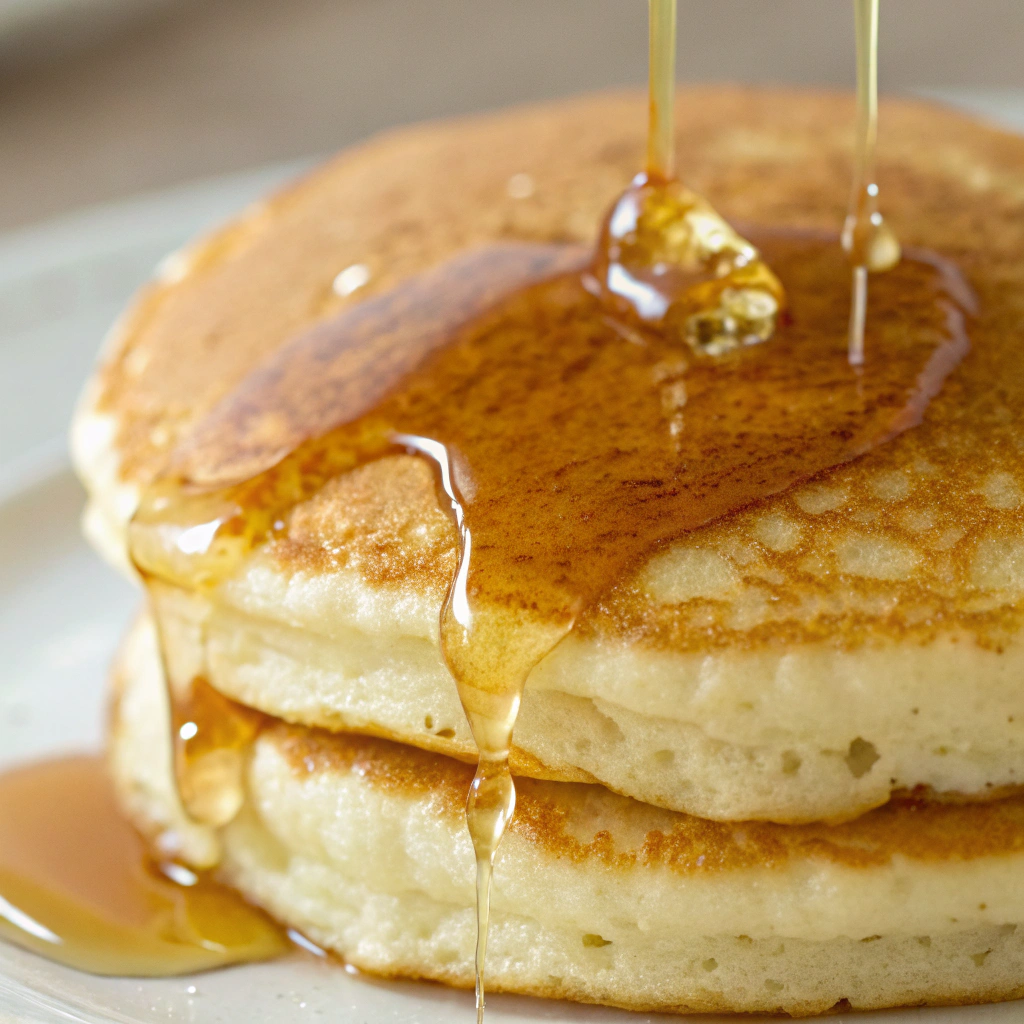 Beautifully plated buttermilk pancakes with various toppings