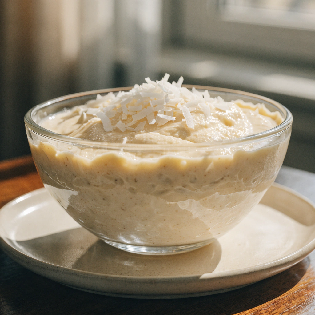 Smooth Coconut Pudding dessert,coconut desserts