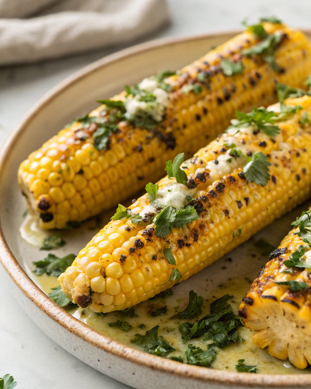 Grilled corn on the cob with herb butter: flavorful cookout side dishes