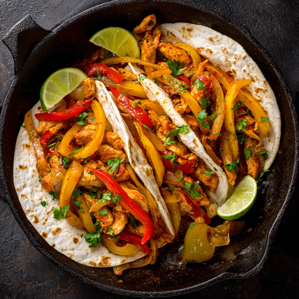 Chicken Fajitas - Easy chicken dinner with few ingredients