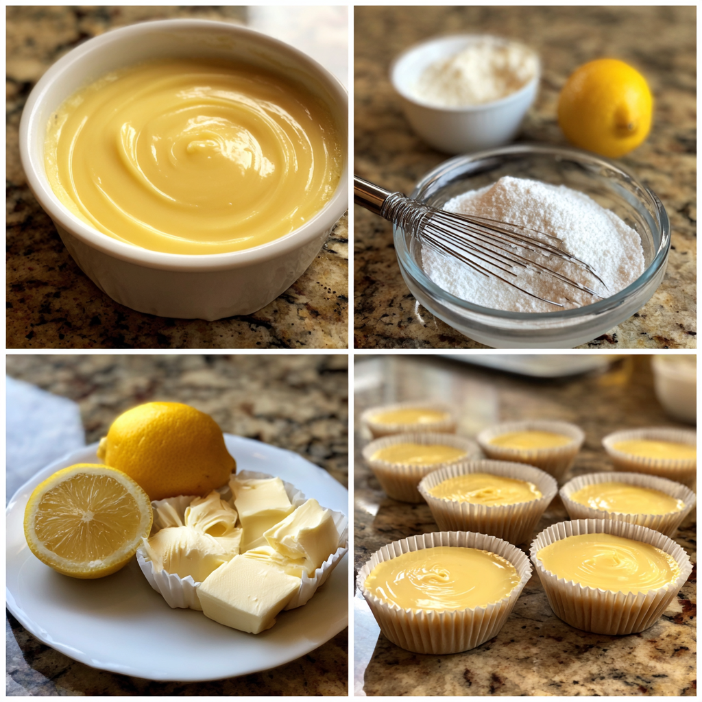 Step-by-step preparation of sugar-free lemon cheesecake cups