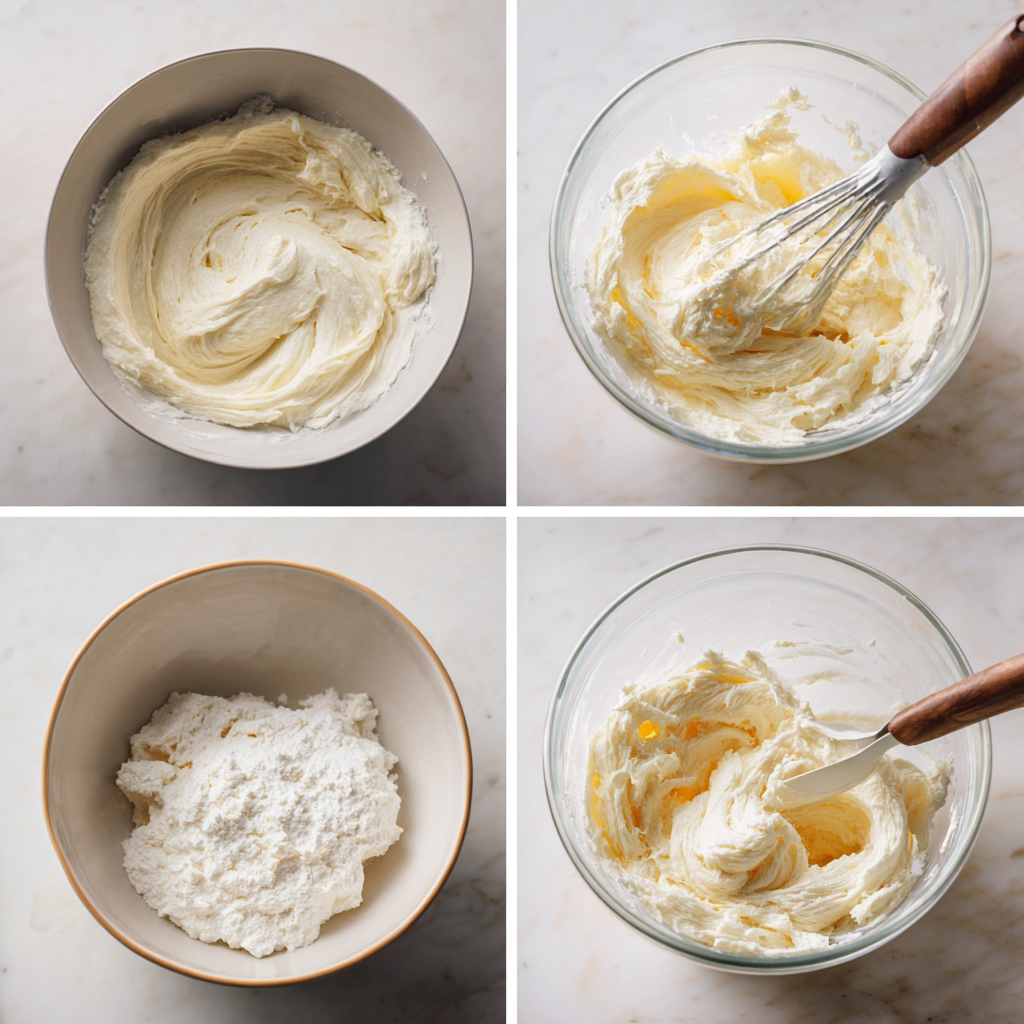 Step-by-step process of preparing Easy Coconut Cream Cake with Cake Mix, showing a mixing bowl with cake batter.
