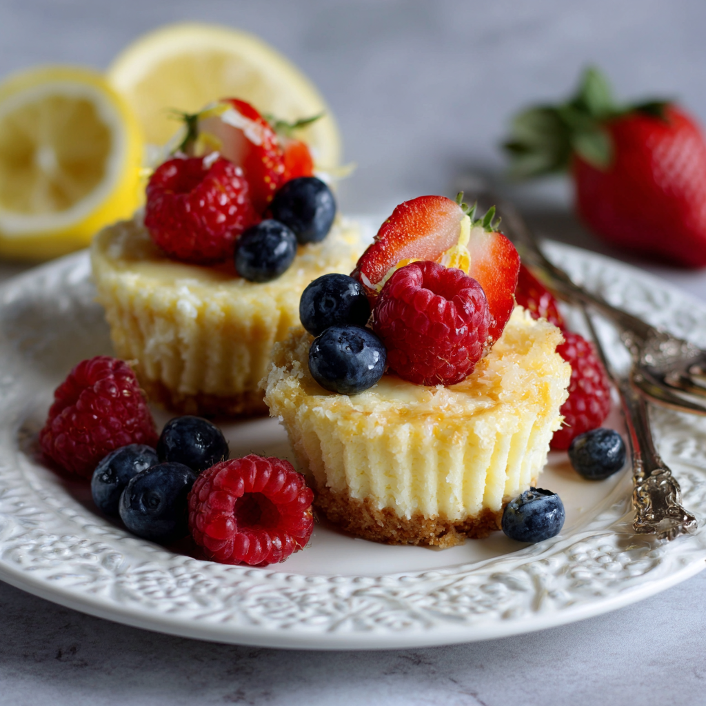 Close-up of a sugar-free lemon cheesecake cup with a creamy texture and lemon zest.