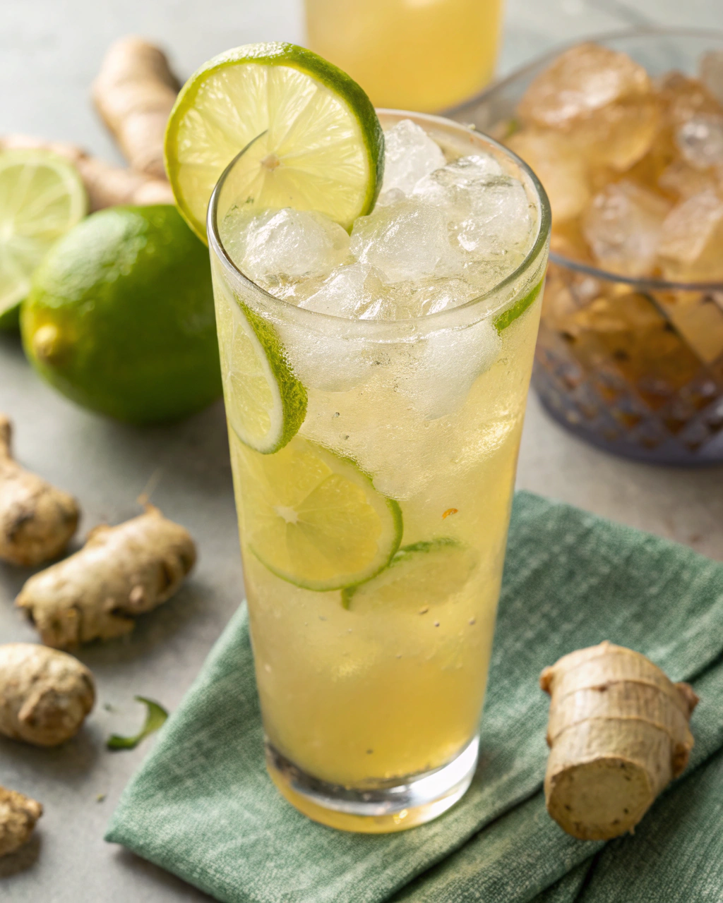 Spicy Ginger Limeade, bold summer mocktail