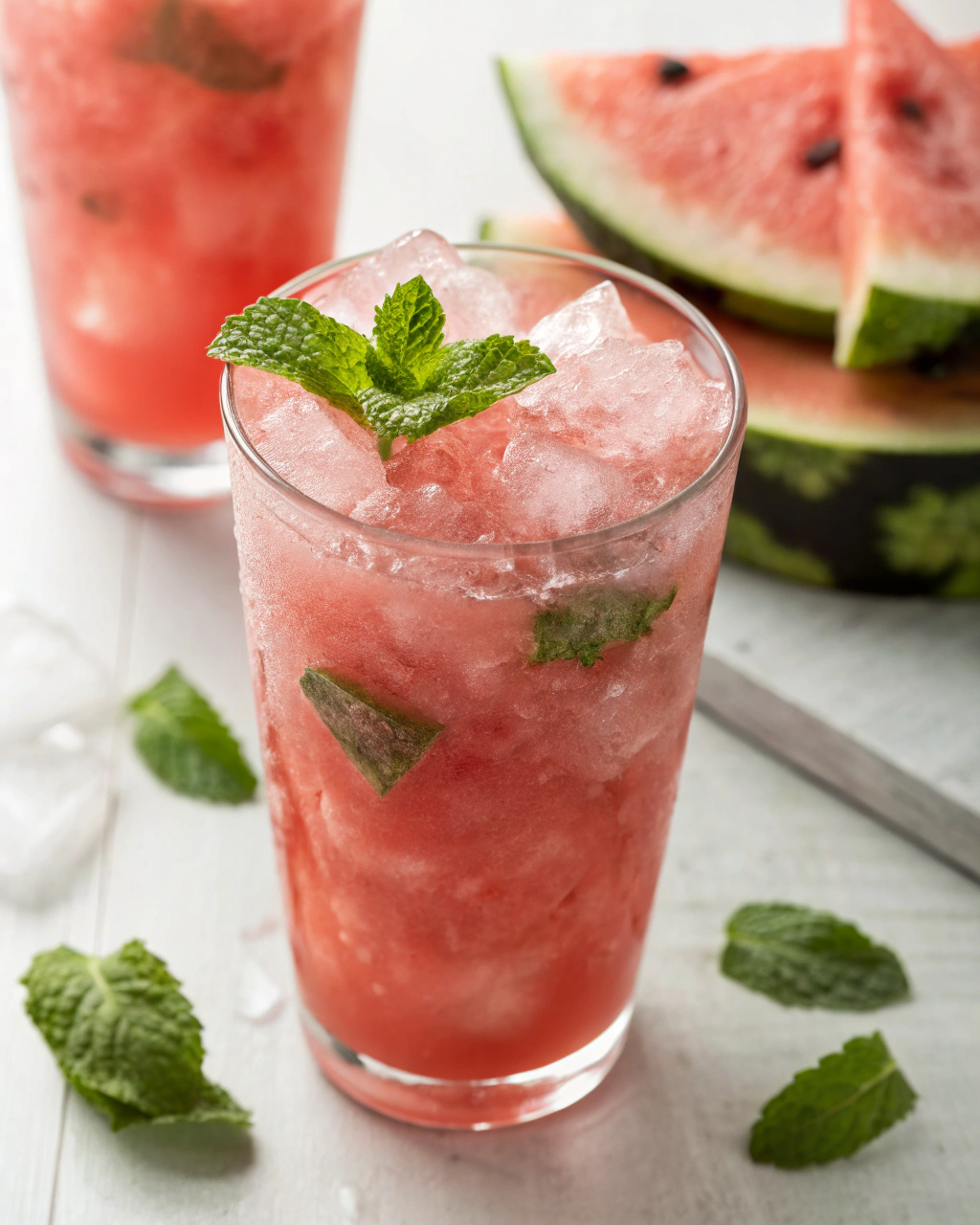 Watermelon Mint Slush, refreshing summer mocktails