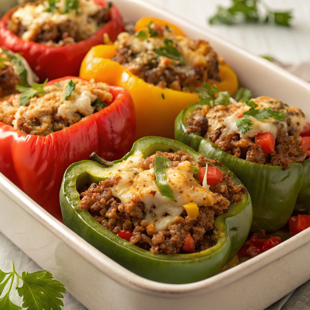Cheesy Stuffed Bell Peppers - Quick and Delicious Family Meal Ideas