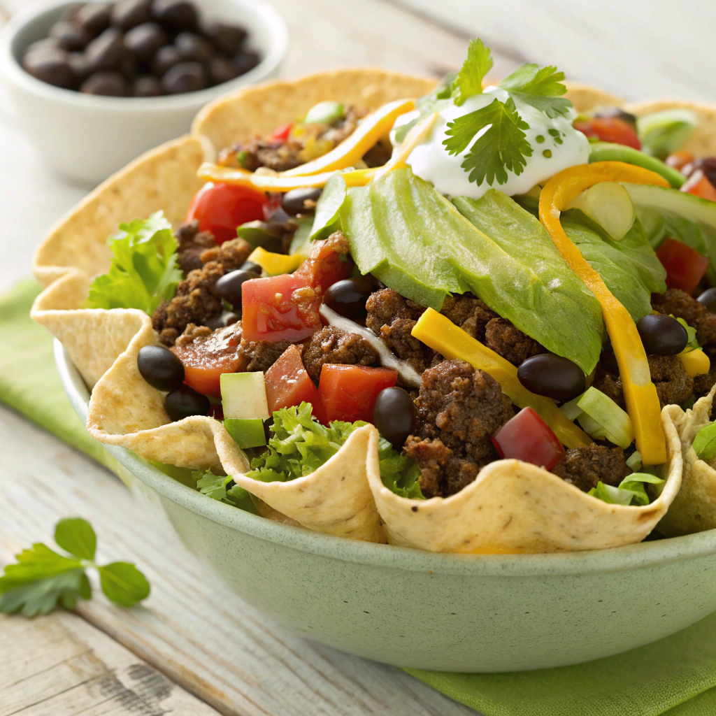 Colorful Taco Salad as part of Every Occasion Taco Recipes