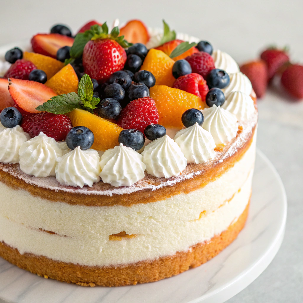 Close-up of easy Father’s Day cake showcasing its moist texture and rich flavor