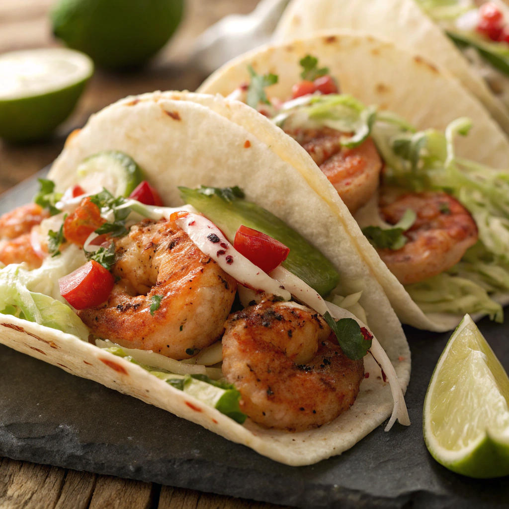 Shrimp Tacos with Garlic Sauce in Every Occasion Taco Recipes.
