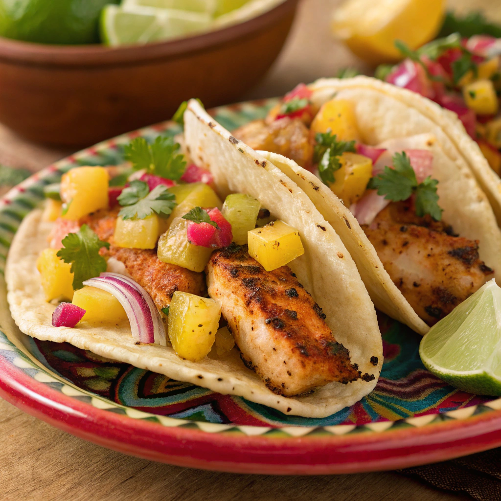Spicy Chicken Tacos with Pineapple Salsa from Every Occasion Taco Recipe