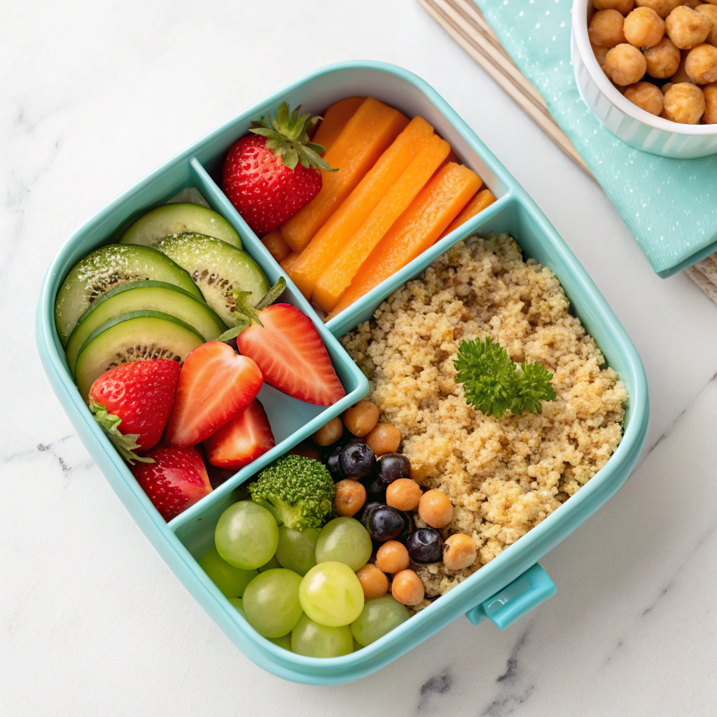 Healthy Bento Box Meals For Kids — chickpea quinoa power bento