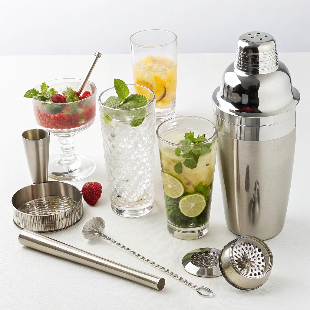 Tools and Glassware for Preparing Virgin Cocktails

To make a perfect virgin cocktail, it's essential to have the right tools and glassware. Here’s what you’ll need:

Basic Bar Tools:

Shaker: For mixing ingredients and creating a smooth texture.

Muddler: To crush herbs, fruits, or spices for a richer flavor.

Strainer: To remove any unwanted solids from the drink.

Appropriate Glassware: Use glasses that suit the type of drink. For example:

Highball glasses for virgin mojitos.

Hurricane glasses for tropical drinks like virgin piña coladas.

Rocks glasses for more simple, short drinks.