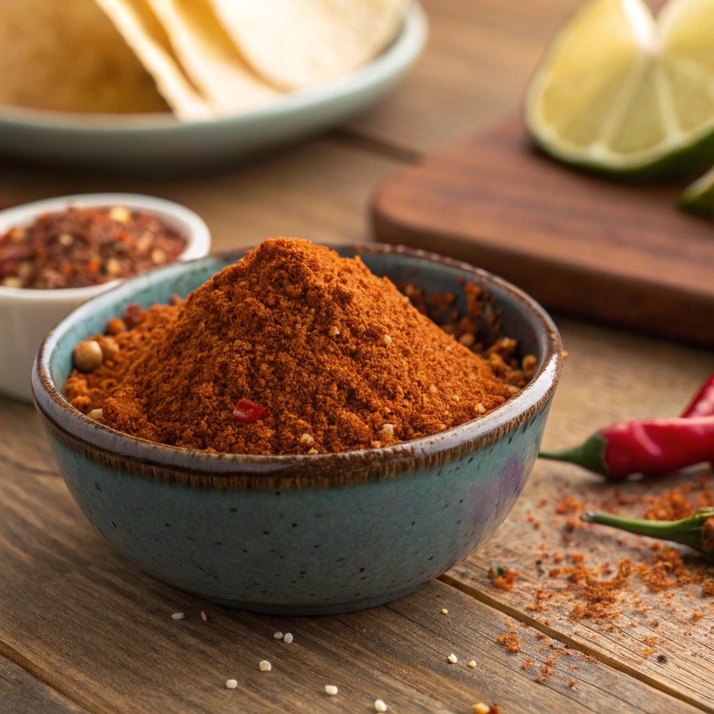 "A small bowl of freshly made taco seasoning recipe blend ready to enhance your dishes.