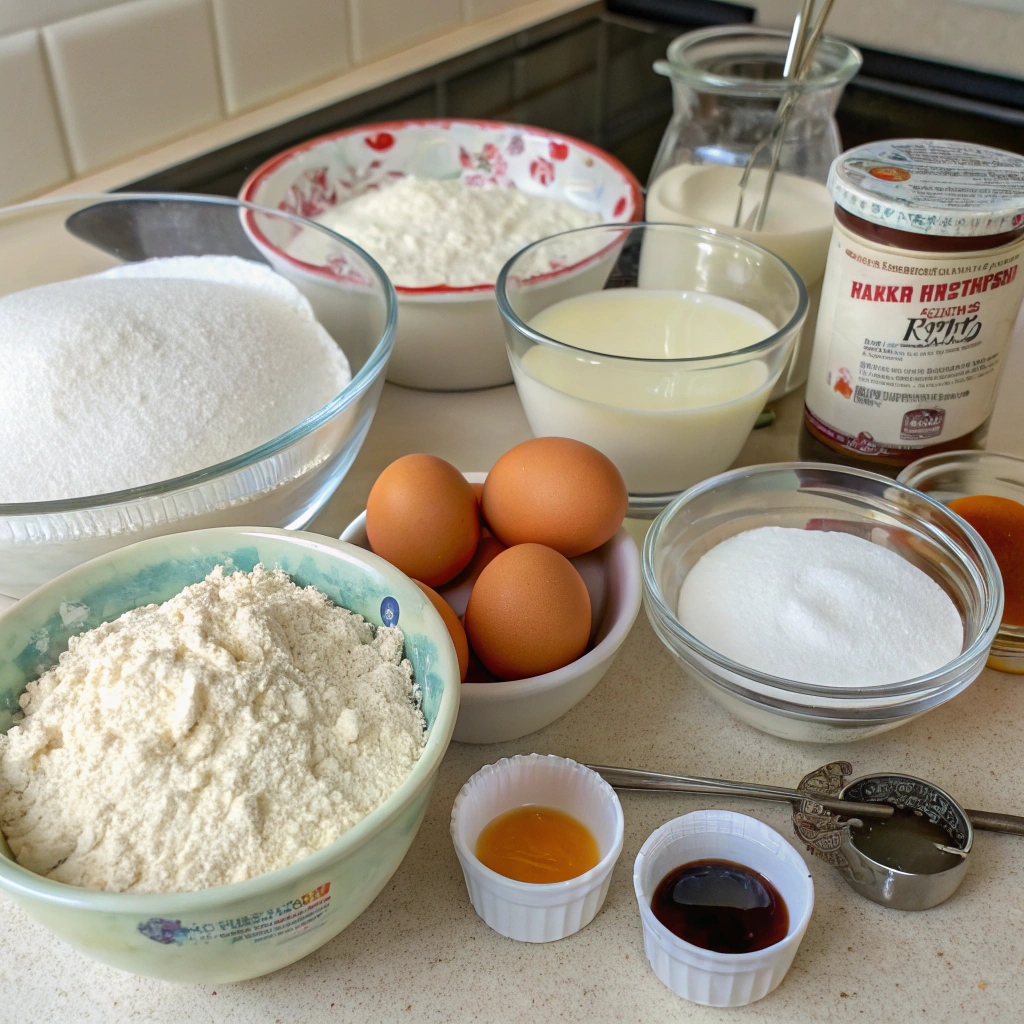 "Delicious homemade donuts ingredients for sweet treats"
