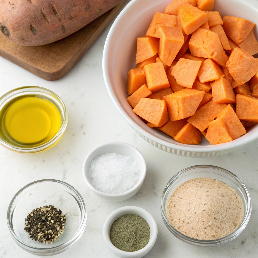 Air Fryer Sweet Potato Bites - Crispy and delicious snacks made healthier with an air fryer.