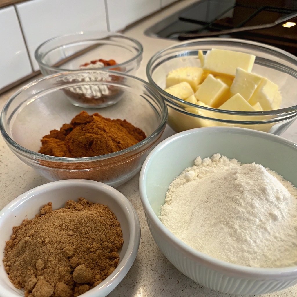 ingredients of Clone of a Cinnabon cinnamon rolls topped with cream cheese frosting.