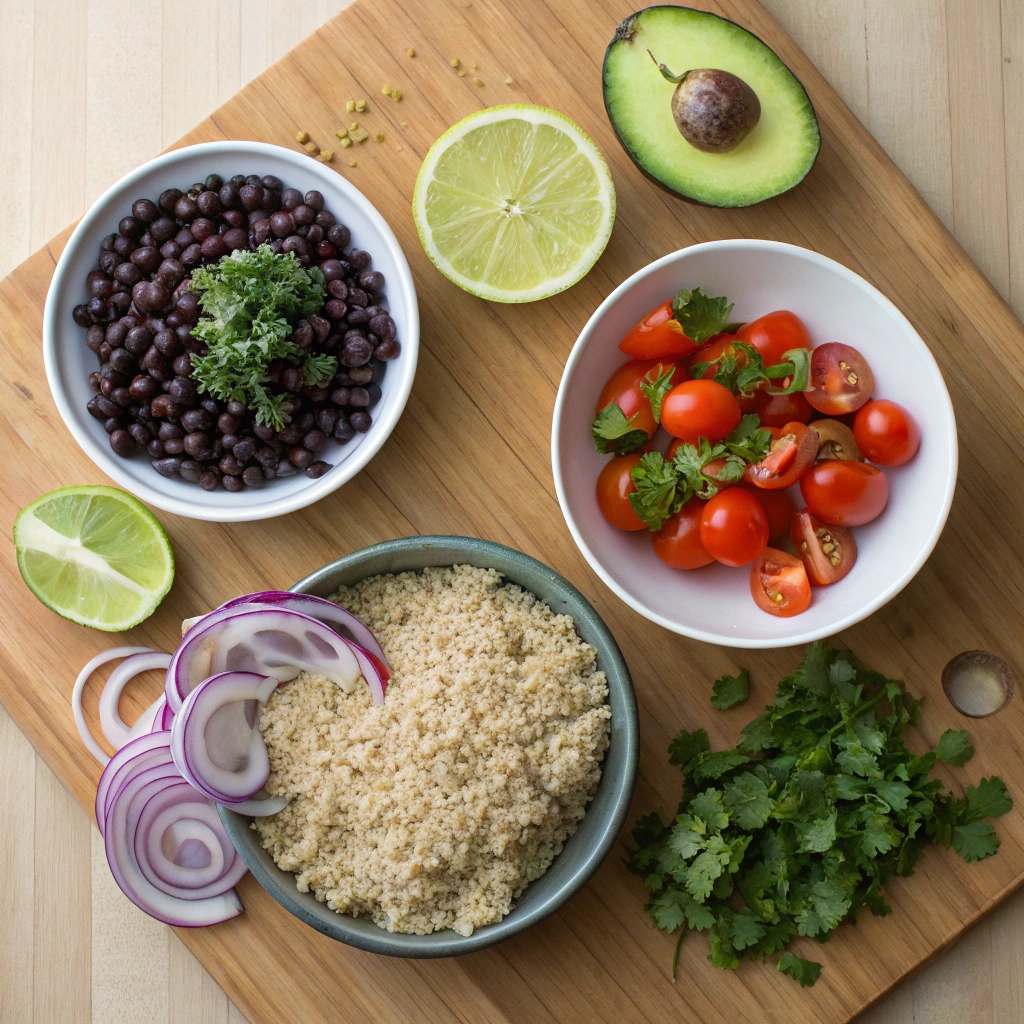 Quinoa Salad with Avocado and Black Beans  
