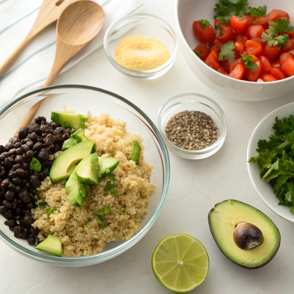 Quinoa Salad with Avocado and Black Beans  