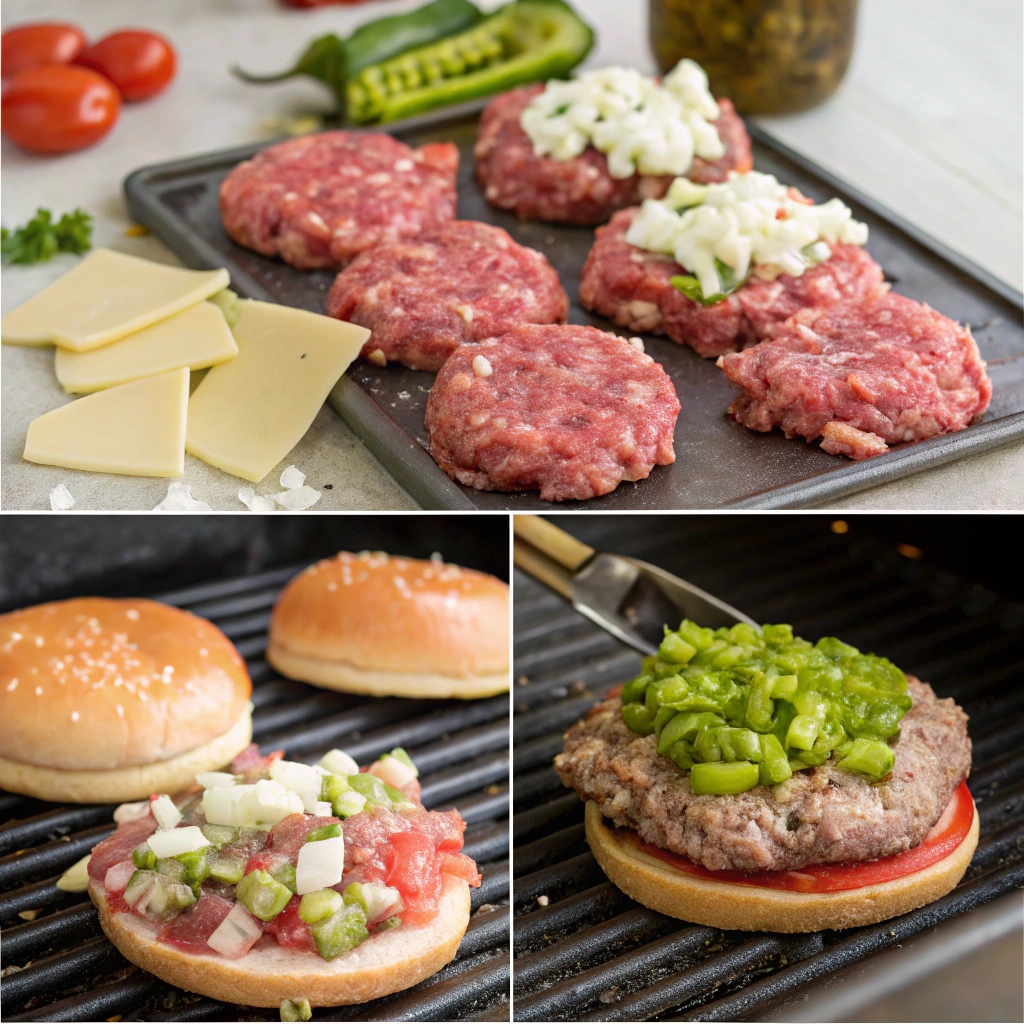  Jalapeño-Onion Smash Burgers 