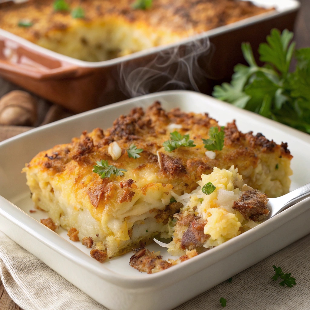 Tasty Breakfast Casserole Recipes served on a plate  