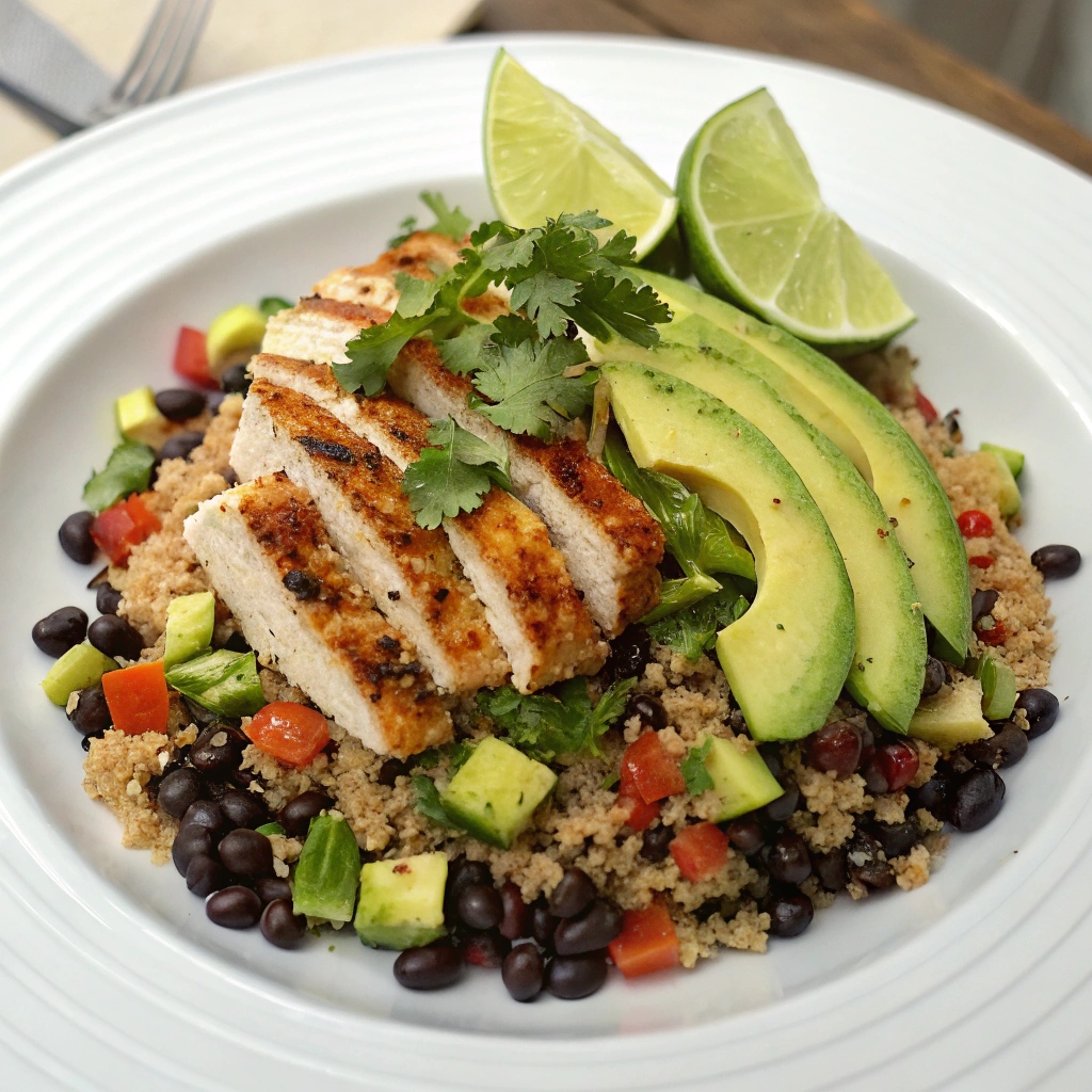 Quinoa Salad with Avocado and Black Beans  