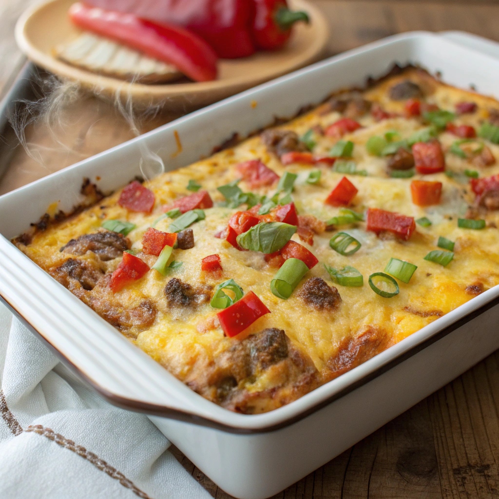  Tasty Breakfast Casserole Recipes served on a plate  