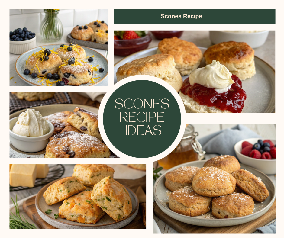 A tempting assortment of scones recipe featuring classic, blueberry, whole wheat, cheddar, and chocolate chip variations.
