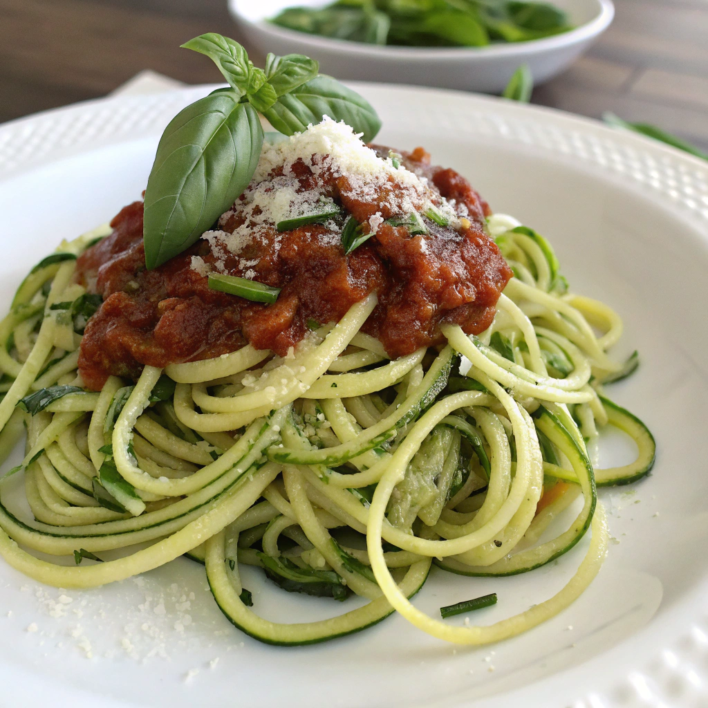  Zucchini Noodles with Marinara Sauce - Easy Healthy Meals