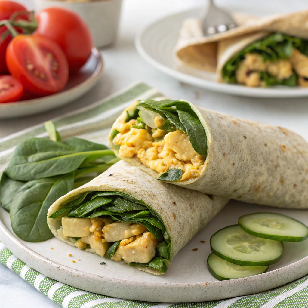  Egg and Spinach Wrap - Easy Healthy Meals