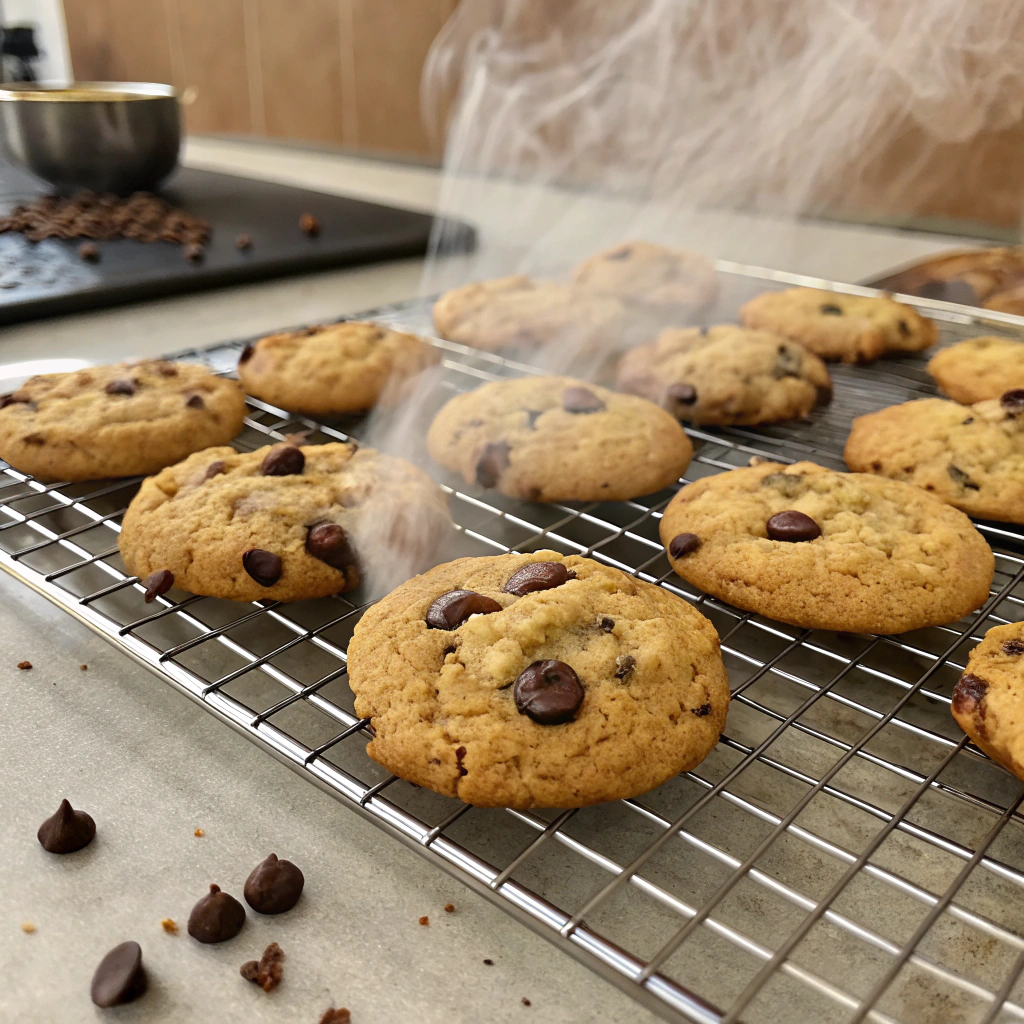 Soft Banana Chocolate Chip Cookies, perfect for baked goods lovers.