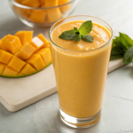 Classic Mango Smoothie with vibrant tropical colors. Mango Smoothies and Drinks