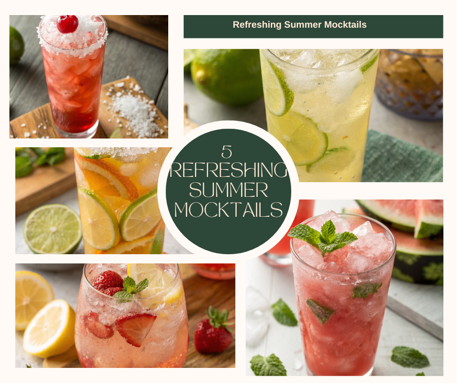 A collection of Refreshing Summer Mocktails