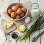 Ingredients for Perfect Fluffy Scrambled Eggs
