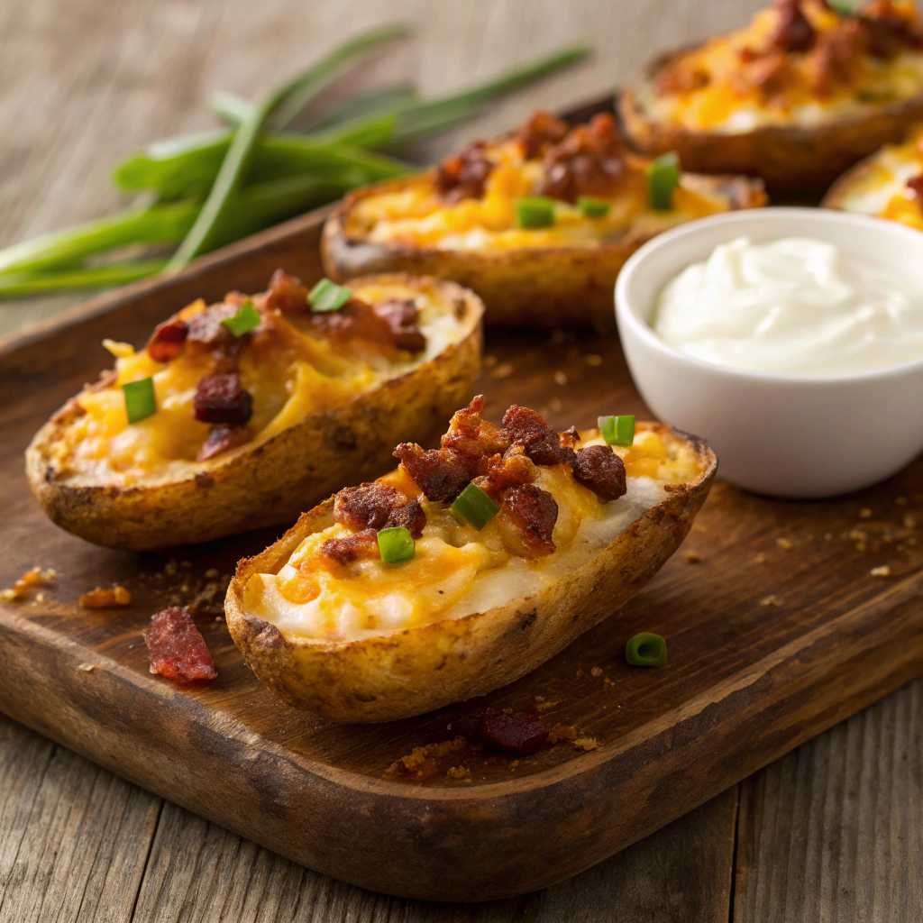 Loaded Potato Skins - Easy Potato Side Dishes