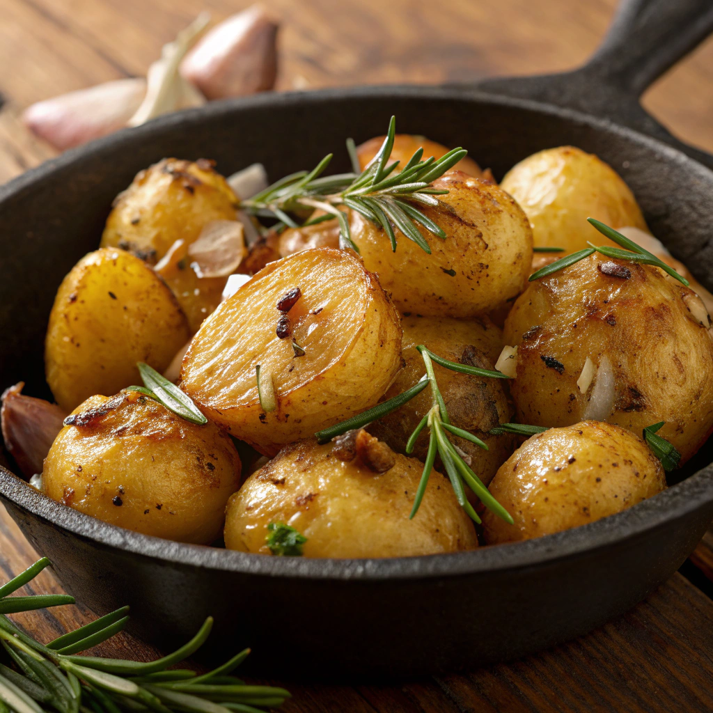 Garlic Roasted Potatoes - Easy Potato Side Dishes