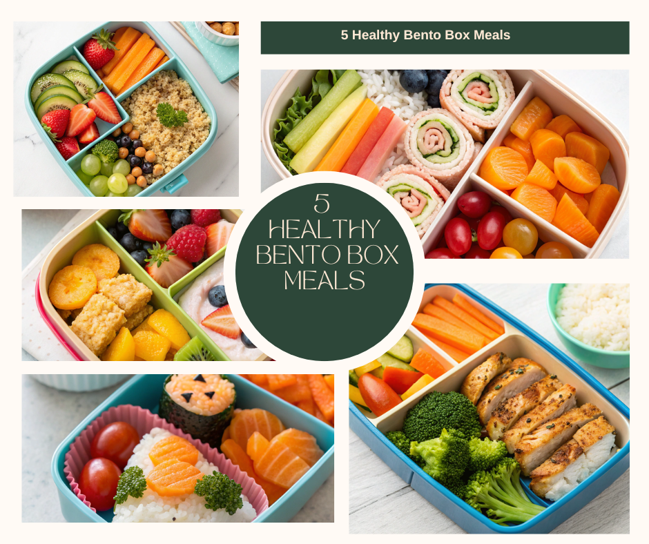 Healthy Bento Box Meals For Kids — five bento box recipes collection