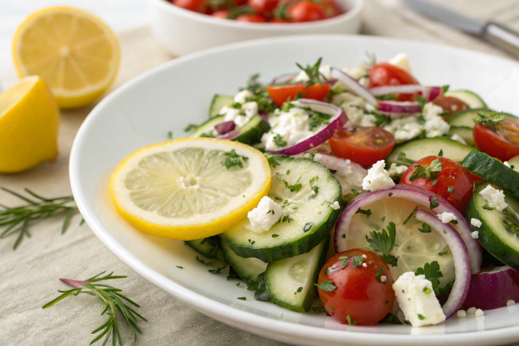 Fresh & Bright Cucumber and Feta Salads — Quick, Zesty Mediterranean Favorite